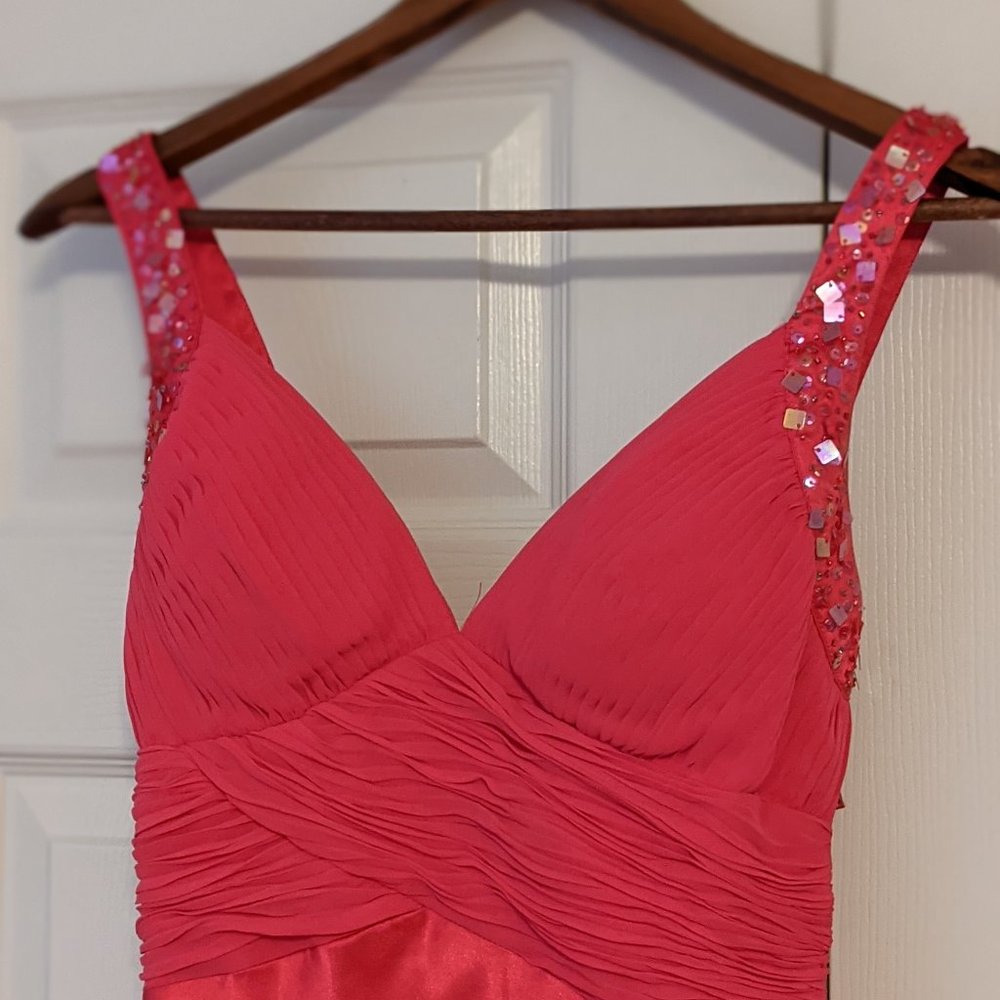 Pink, floor length dress